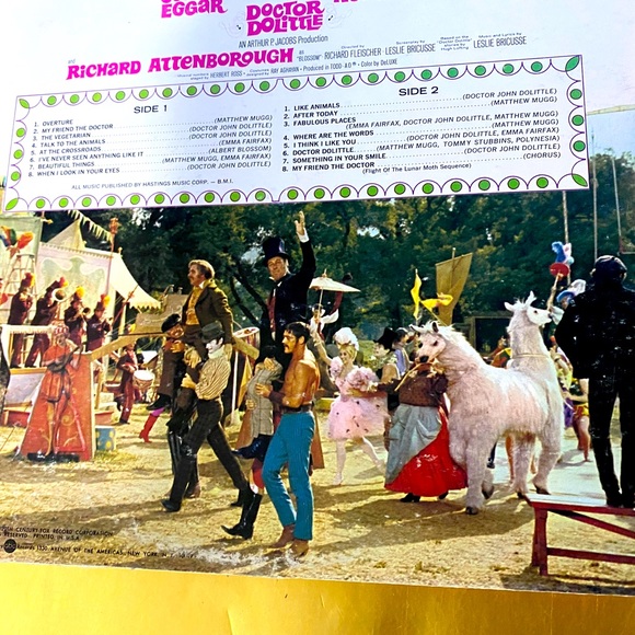DOCTOR DOLITTLE VTG 1967 ORIGINAL MOTION PICTURE SOUNDTRACK VINYL RECORD & BOOK - Picture 3 of 16